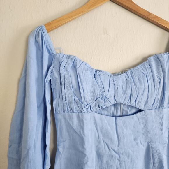 NWT Rumer The Label Camille Light Blue Cut Out Mini Dress Small - Picture 6 of 11